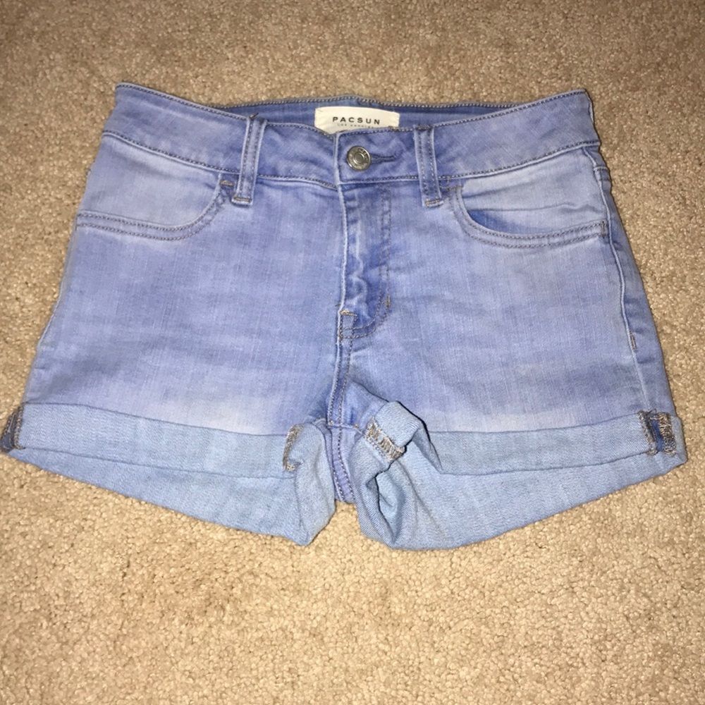 Pacsun white wash denim shorts
